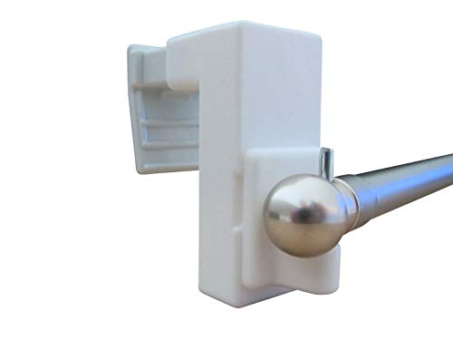 Vitragenstange mit Klemmträger ohne bohren & kleben Länge: 35 – 55cm, 55 – 90cm, 80-120cm (Länge 55-90 cm, edelstahl - matt) von rewagi