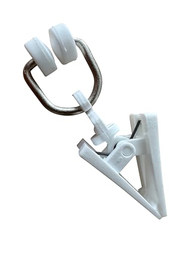 rewagi 20/100 T-Laufrolle mit Klammer, drehbar für T Schiene, Gardinenleiste, T-Gleiter (20) von rewagi