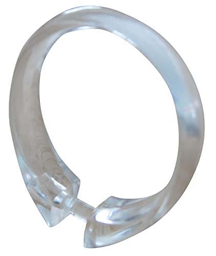 rewagi Duschvorhangring Ø 45 mm oval – Kunststoff Farbe: glasklar – 10, 30, 50, 100 Stück (10 Stück) von rewagi