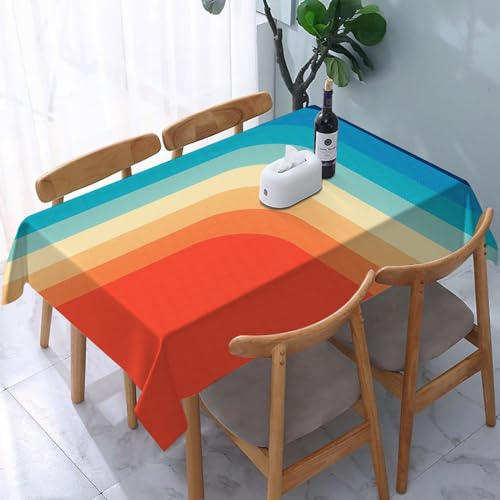Garten Tischdecken Rechteckig,Retro 70er Jahre,Fleckschutz Wasserdicht Tischtuch für Draußen Esszimmer,Küche,Garten,Party,Hochzeiten oder Haushalt 137x183cm Garten Tischdecken Rechteckig,Retro 70er Jahre,Fleckschutz Wasserdicht Tischtuch für Draußen Esszimmer,Küche,Garten,Party,Hochzeiten oder Haushalt 137x183cm von reyawdf