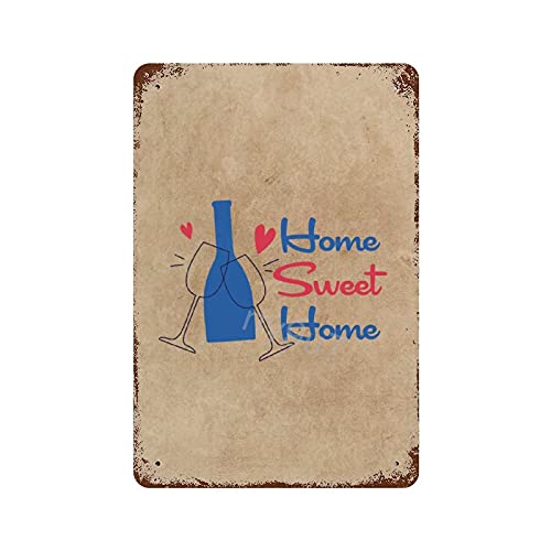 rfy9u7 30,5 x 20,3 cm Vintage-Poster, Metallschilder, Deko-Blechschild mit Rost "Home Sweet Home", Eisenmalerei, lustige Wanddekoration zum Aufhängen, für Zuhause, Bar, Club, Café, Buchhandlung rfy9u7 30,5 x 20,3 cm Vintage-Poster, Metallschilder, Deko-Blechschild mit Rost "Home Sweet Home", Eisenmalerei, lustige Wanddekoration zum Aufhängen, für Zuhause, Bar, Club, Café, Buchhandlung von rfy9u7