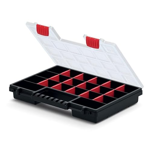 rg-vertrieb 5X Sortimentskasten Werkzeugkiste Organizer Set 5 Stück Sortierbox NORS Kleinteilemagazin Sortierkasten Werkzeugbox (344 x 249 x 50 mm) von Kistenberg