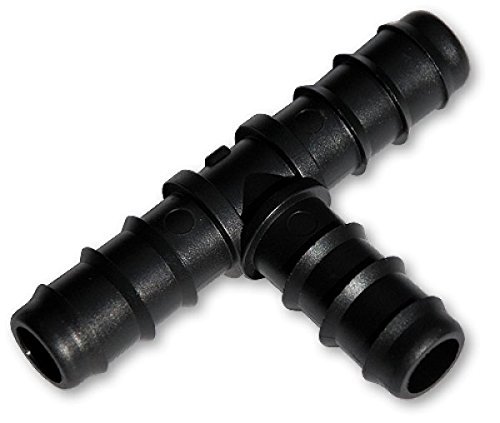 5x T-Verteiler Steckverbinder Schlauchverbinder Anschluss Verbinder für Tropfschlauch Perlschlauch T-Verbinder T-Stück 12mm bis 25mm zur Auswahl (20mm x 16mm x 20mm) von rg-vertrieb von rg-vertrieb