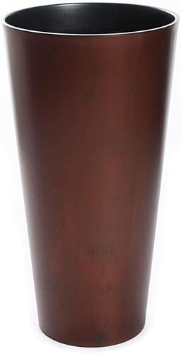 Blumenkübel Blumentopf Pflanzkübel Übertopf Beton-Optik oder Corten-Optik mit Einsatz Slim Vase Pflanztopf Beton Design (300 Corten) von rg-vertrieb