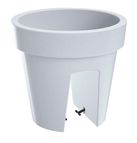 Blumentopf Balkonkasten Blumenkasten Geländerkasten Geländertopf Pflanztopf Railing Balkontopf 4 Farben (250 Weiß) von rg-vertrieb