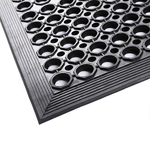 rg-vertrieb Gummimatte Ringgummimatte Wabenmatten mit Auffahrt Rand wählbar (60x90cm) von rg-vertrieb