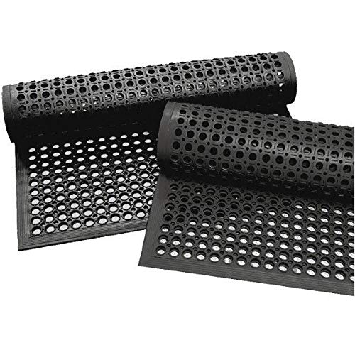 rg-vertrieb Gummimatte Ringgummimatte Wabenmatten mit Auffahrt Rand wählbar (90x150cm) von rg-vertrieb