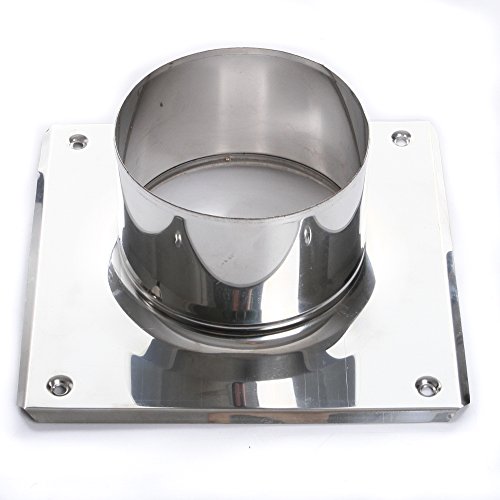 Kaminaufsatz Schornsteinaufsatz Aufsatz säuerbeständiger Edelstahl Lüftungsaufsatz Hahn und Standard-Design Grundplatte Kaminabdeckung Ø80-200mm (Grundplatte 150mm) von rg-vertrieb von rg-vertrieb