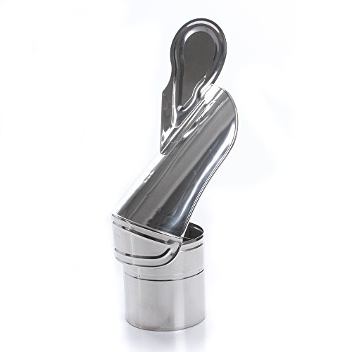 Kaminaufsatz Schornsteinaufsatz Aufsatz säuerbeständiger Edelstahl Lüftungsaufsatz Hahn und Standard-Design Grundplatte Kaminabdeckung Ø80-200mm (Standard 160mm) von rg-vertrieb von rg-vertrieb