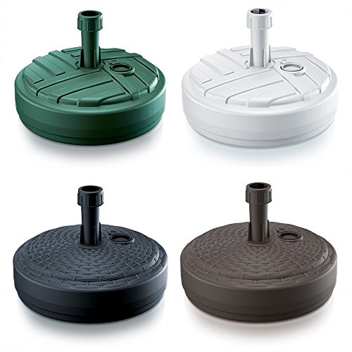 Sonnenschirmständer Schirmständer Ständer Schirmhalter Rund Rattanoptik oder Board Design 10 L 4 Farben wählbar von rg-vertrieb (Board Rund Umbra) von rg-vertrieb