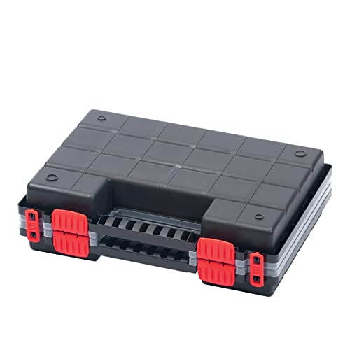 rg-vertrieb Sortimentskasten Werkzeugkiste Organizer Doppelte Sortierbox Duo Kleinteilemagazin Sortierkasten Werkzeugbox (DUO35-344 x 249 x 100 mm) von Kistenberg