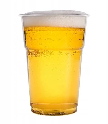rg-vertrieb Bierbecher Partybecher Trinkbecher Mehrweg 0,5L Ausschankbecher 500ml Plastikbecher klar (1000 Stück) von rg-vertrieb