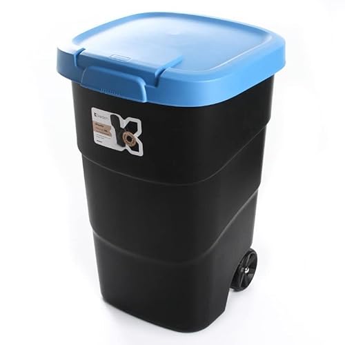 rg-vertrieb Gartenabfallbehälter Universaltonne Gartentonne Mülltonne Müllbehälter Mülleimer Abfalltonne (95L Blau) von rg-vertrieb