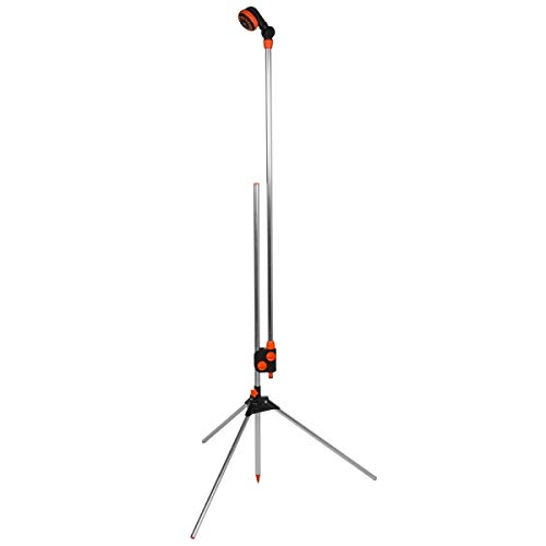 rg-vertrieb Gartendusche Gartenbrause Alu 150-210cm Pooldusche Campingdusche (150-210 cm mit Stativ) von rg-vertrieb