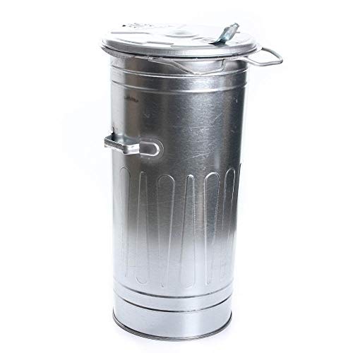 rg-vertrieb Mülltonne Müllbehälter Verzinkt 110L mit Deckel Behälter Abfalltonne Müllgroßbehälter Stahlblech Metallbehälter von rg-vertrieb