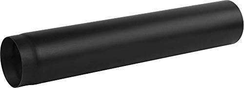 rg-vertrieb Ofenrohr Rauchrohr Kaminrohr Bogen Knie 45° 90° Doppelwandfutter Abgaswärmetauscher Radiator Wandrosette Stahlrohr Schwarz 2mm (120mm, Rohr 1000mm) von rg-vertrieb