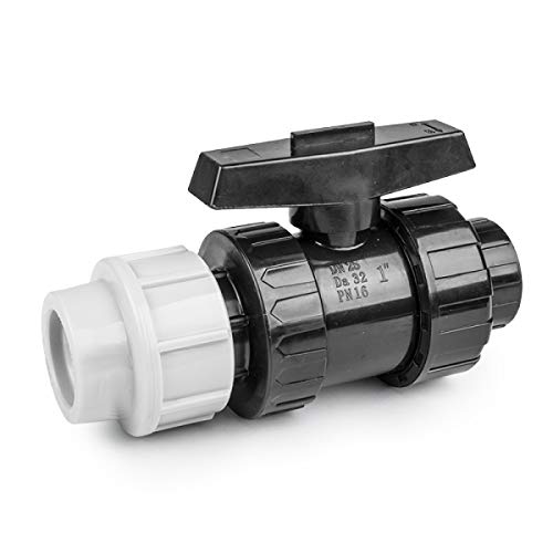 rg-vertrieb PE Rohr Verschraubung Fittings Klemmfitting Kugelhahn Kugelventil Absperhahn für Verlegerohr Rohrverbinder wählbar (Kugelhahn IG 40mm x 5/4") von rg-vertrieb