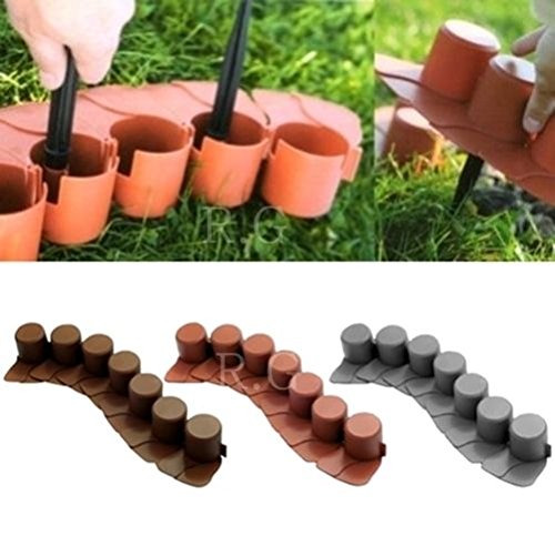 rg-vertrieb Palisade Beeteinfassung Gartenpalisade Rasenkante Bettumrandung 4,05m Farben wählbar (Terrakotta) von rg-vertrieb