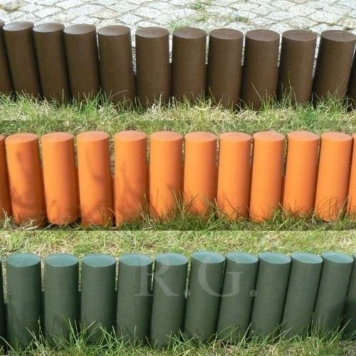 Palisade Beetumrandung Rasenkante Beeteinfassung Zaun 2,1m grün braun terrakotta zur Auswahl von rg-vertrieb (Terrakotta) von rg-vertrieb