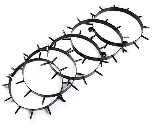 rg-vertrieb Rasen - Aerator Set für Walze Rasenlüfter Gartenwalze Arefizierer 5-teilig schwarz 12 Dornen von rg-vertrieb
