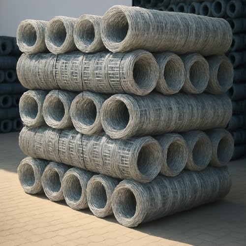 rg-vertrieb Zaun 50m Forstzaun Weidezaun Drahtzaun Knotengeflecht | Höhe: 125 cm | Rustikal von rgvertrieb