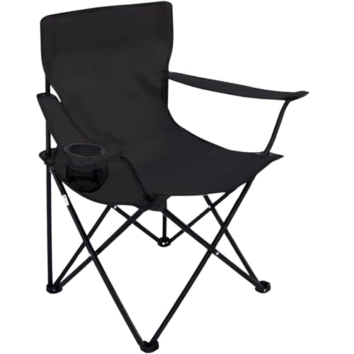 Rheme Campingstuhl, Klappbar, Geeignet für Camping, Angeln und Garten, faltbar, tragbar, Schwarz, Max. 120 KG Rheme Campingstuhl, Klappbar, Geeignet für Camping, Angeln und Garten, faltbar, tragbar, Schwarz, Max. 120 KG von rheme