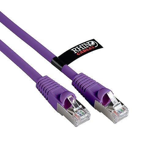 rhinocables Cat6A Netzwerkkabel Patchkabel Schnell Gigabit Ethernet LAN Ethernetkabel Kompatibel zu CAT5e CAT6 CAT6A für Switch Router Modem Smart TV Xbox (10m, Violett) von rhinocables