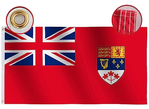 Flagge für den Innen- und Außenbereich, alte Kanada, 91,4 x 152,4 cm, Siebdruck, 100D dickes Polyester, (1957–1965) markante kanadische Flagge, 91,4 x 152,4 cm von rhungift