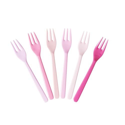 RICE Melamin Gabel Set Pink 6er von Rice