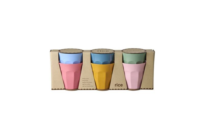 rice Becher Medium 6er All you need is love, Melamin von rice
