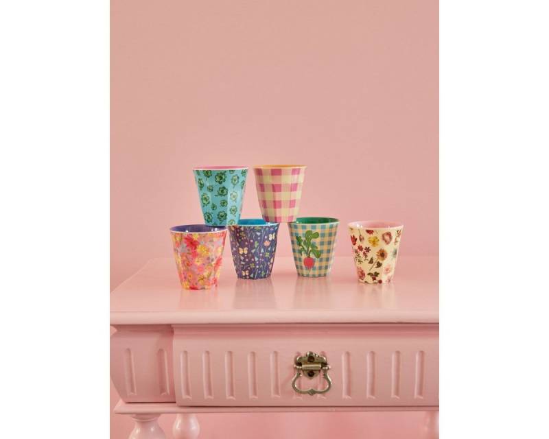 rice Becher Melamin Kids Becher Set 6 Stück Kinderbecher Trinkbecher 160ml von rice
