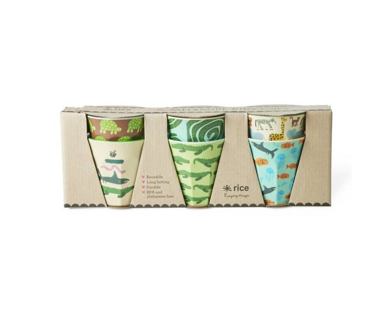 rice Becher Melamin Kids Becher Set 6 Stück Kinderbecher Trinkbecher 160ml von rice