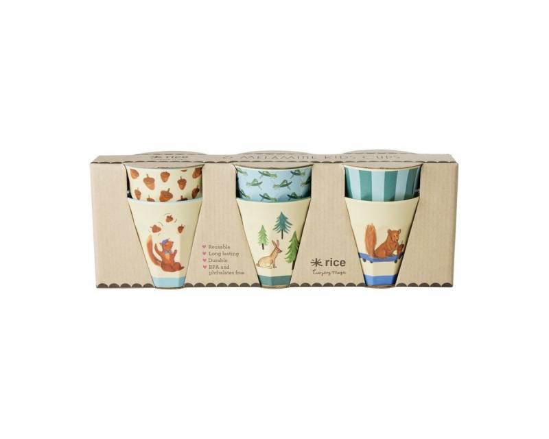 rice Becher Melamin Kids Becher Set 6 Stück Kinderbecher Trinkbecher 160ml von rice