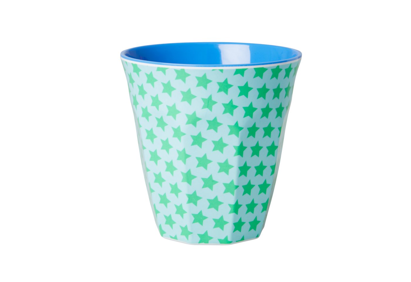 rice Becher Rice Melamin Becher Medium Blau mit Blumen Ranken, Melamin von rice