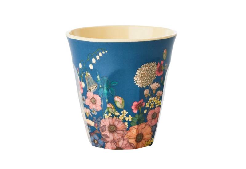 rice Becher Rice Melamin Becher Medium Blau mit Blumen Ranken, Melamin rice Becher Rice Melamin Becher Medium Blau mit Blumen Ranken, Melamin von rice