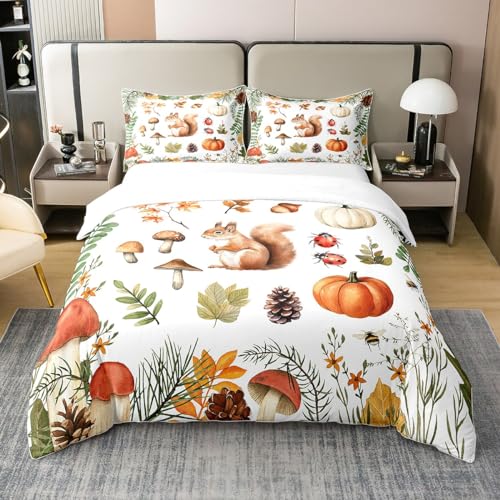 155x220 Bettbezug Nettes Eichhörnchen 100% Reine Baumwolle Tröster Bezug Pilz Kürbis Ahorn Blatt Bettwäsche Set mit 1 Kissenbezug Herbst Thema Quilt Cover 155x220 Bettbezug Nettes Eichhörnchen 100% Reine Baumwolle Tröster Bezug Pilz Kürbis Ahorn Blatt Bettwäsche Set mit 1 Kissenbezug Herbst Thema Quilt Cover von richhome