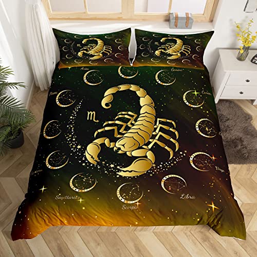 richhome Sternbild Skorpion Bettwäsche-Set,Sternengalaxie-Universum Bettwäsche Set 135x200cm,Gold Skorpion Wildtier Betten Set für Kinder Mädchen Teenager 2St.Reißverschluss Mikrofaser richhome Sternbild Skorpion Bettwäsche-Set,Sternengalaxie-Universum Bettwäsche Set 135x200cm,Gold Skorpion Wildtier Betten Set für Kinder Mädchen Teenager 2St.Reißverschluss Mikrofaser von richhome