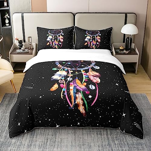 richhome Aquarell Dreamcatcher 100% Baumwolle Bettbezug 135x200,Bunte Feder Mandala Floral Bettwäsche Set,Dreamy Galaxy Starry Sky Comforter Cover Bettwäsche richhome Aquarell Dreamcatcher 100% Baumwolle Bettbezug 135x200,Bunte Feder Mandala Floral Bettwäsche Set,Dreamy Galaxy Starry Sky Comforter Cover Bettwäsche von richhome