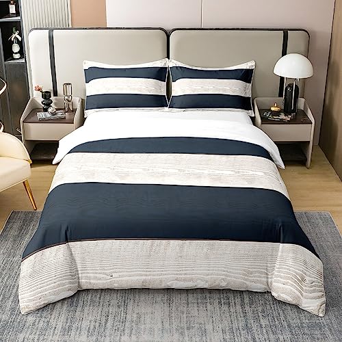 richhome Bauernhaus 100% Baumwolle Bettbezug 200x200 Schlafzimmer, hölzerne Kabine Bettwäsche Set, schwarz weiße hölzerne Grunge gestreifte Bettwäsche Reißverschluss Verschluss richhome Bauernhaus 100% Baumwolle Bettbezug 200x200 Schlafzimmer, hölzerne Kabine Bettwäsche Set, schwarz weiße hölzerne Grunge gestreifte Bettwäsche Reißverschluss Verschluss von richhome