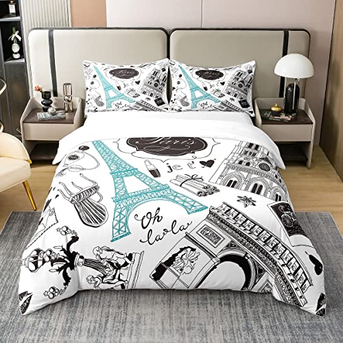 richhome Eiffelturm Bettbezug Set 135x200 Romantisches Paris Gebäude 100% Natürliche Baumwolle Bettwäsche Set Französischer Stil Moderne Landmark Baumwolle Solid Quilt Cover Set richhome Eiffelturm Bettbezug Set 135x200 Romantisches Paris Gebäude 100% Natürliche Baumwolle Bettwäsche Set Französischer Stil Moderne Landmark Baumwolle Solid Quilt Cover Set von richhome
