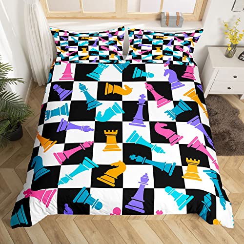 richhome Internationales Schach Bettwäsche-Set,Schwarz und weiß Bettwäsche Set 135x200cm,Klassisches Check-Board Betten Set für Kinder Jungen Mädchen Teenager 2St.Reißverschluss Mikrofaser richhome Internationales Schach Bettwäsche-Set,Schwarz und weiß Bettwäsche Set 135x200cm,Klassisches Check-Board Betten Set für Kinder Jungen Mädchen Teenager 2St.Reißverschluss Mikrofaser von richhome