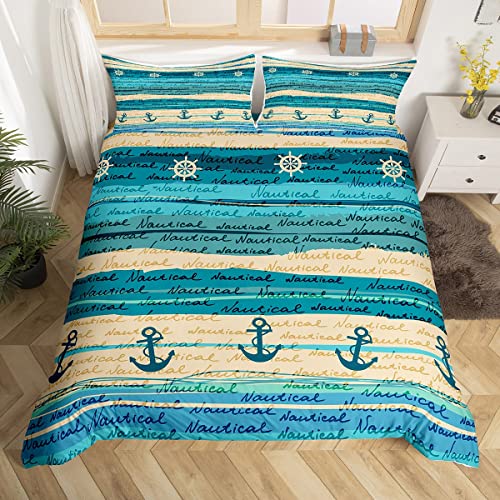 richhome Navigation Nautische Anker Bettwäsche Set Vintage Ozean Abenteuer Thema Tröster Abdeckung Set Teal Blue Stripe Graffiti Bettbezug Tagesdecke 155x220 richhome Navigation Nautische Anker Bettwäsche Set Vintage Ozean Abenteuer Thema Tröster Abdeckung Set Teal Blue Stripe Graffiti Bettbezug Tagesdecke 155x220 von richhome