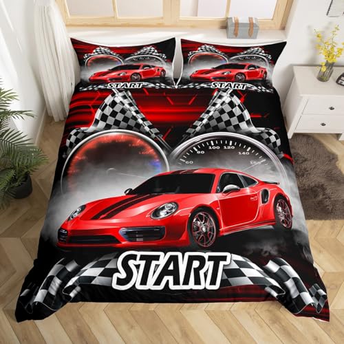 richhome Racing Car Kinder Bettbezug Set 135x200,Race Flagge Extreme Sport Spiele Bettwäsche Set,Geometrische Waben Karierte Tröster Abdeckung,Rote Mode Quilt Cover,1 Kissenbezug richhome Racing Car Kinder Bettbezug Set 135x200,Race Flagge Extreme Sport Spiele Bettwäsche Set,Geometrische Waben Karierte Tröster Abdeckung,Rote Mode Quilt Cover,1 Kissenbezug von richhome