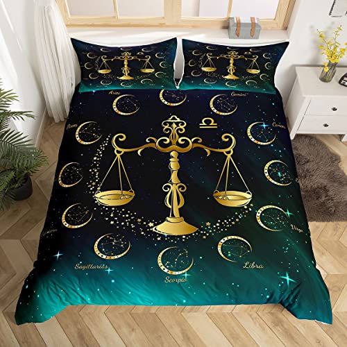 richhome Waage Sternzeichen Bettwäsche-Set,Malerei mit Goldschuppen Bettwäsche Set 155x220cm,Boho Mystery Galaxy Betten Set für Kinder Jungen Mädchen Teenager 2St.Reißverschluss Mikrofaser richhome Waage Sternzeichen Bettwäsche-Set,Malerei mit Goldschuppen Bettwäsche Set 155x220cm,Boho Mystery Galaxy Betten Set für Kinder Jungen Mädchen Teenager 2St.Reißverschluss Mikrofaser von richhome