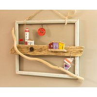 Gemälde „Leuchtturm", Leuchtturm, Poesie, Meereslandschaft, Zuhause, Meer, Bild, Segeln, Segelboot von riciCLArteHandmade