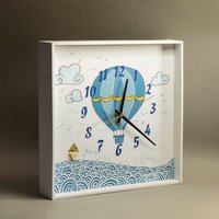 Uhr "Mongolfiera", Heißluftballon, Schlafzimmer, Kinder, Wanduhr, Segeln, Segelboot, Kinderzimmer, Kinder von riciCLArteHandmade