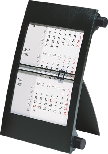 rido/idé 3-Monats-Tischkalender 2025 | 90×120 mm, schwarz von rido/idé