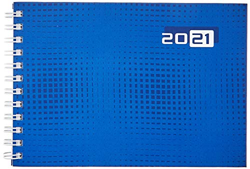 rido/idé 7017107021 Taschenkalender Septimus, 2 Seite = 1 Woche, 152 x 102 mm, Grafik-Einband blau, Kalendarium 2021 von rido/idé