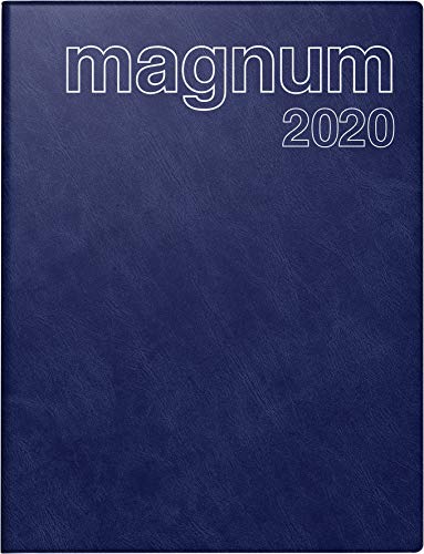 rido/idé 702704238 Buchkalender magnum (2 Seiten = 1 Woche, 183 x 240 mm, Schaumfolien-Einband Catana, Kalendarium 2020) dunkelblau von rido/idé