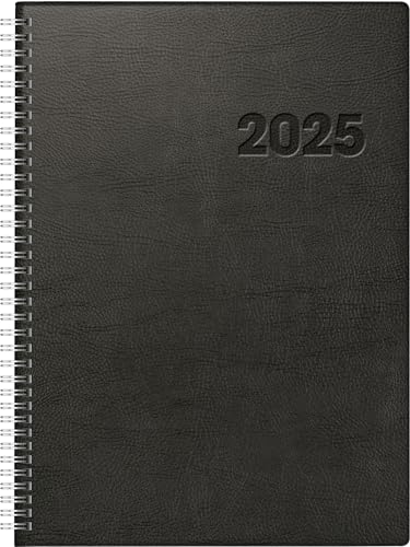 rido/idé Buchkalender Modell Conform (2025), 1 Seite = 1 Tag, A4, 384 Seiten, Kunststoff-Einband, schwarz von rido/idé